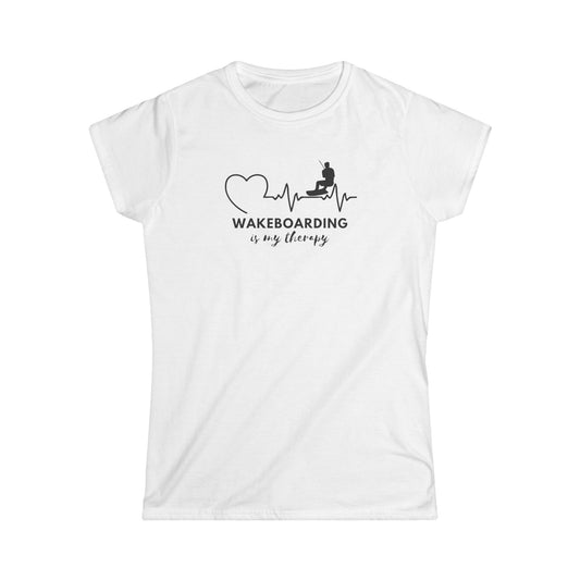 Wakeboard T-Shirt für Frauen - "Wakeboarding is my Therapy"