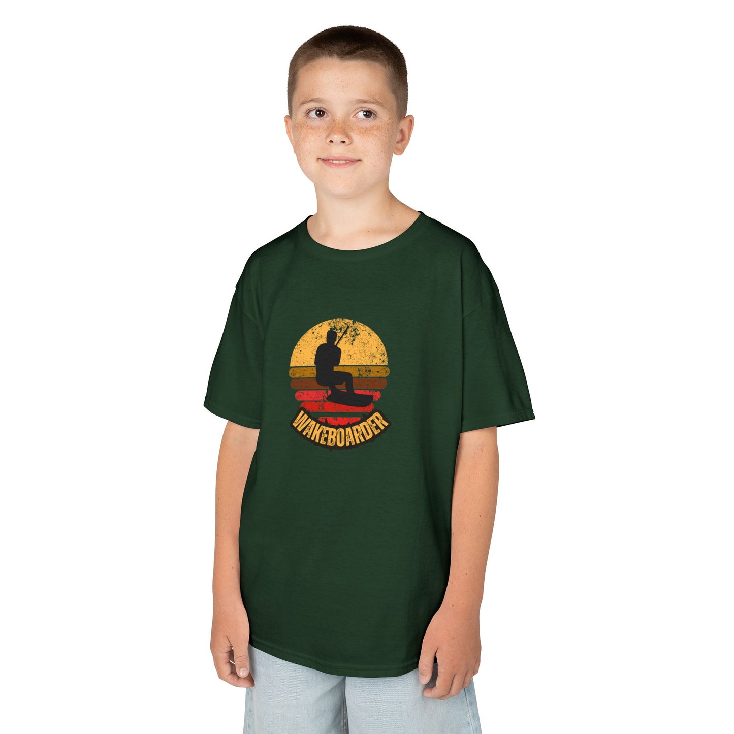 Kinder Wakeboard T-Shirt "Wakeboarder Sunset"