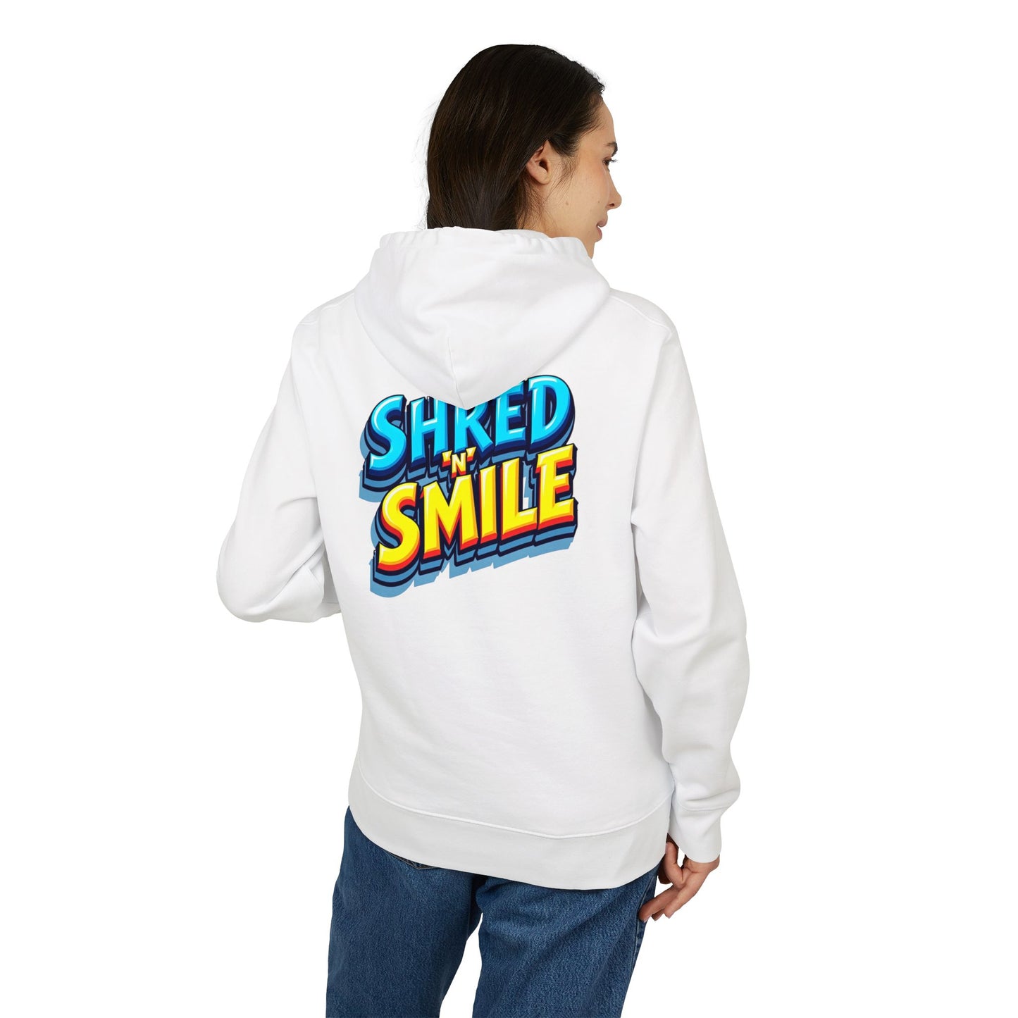 Premium Unisex Hoodie "SHRED 'N' SMILE" - Grafitti Coloured