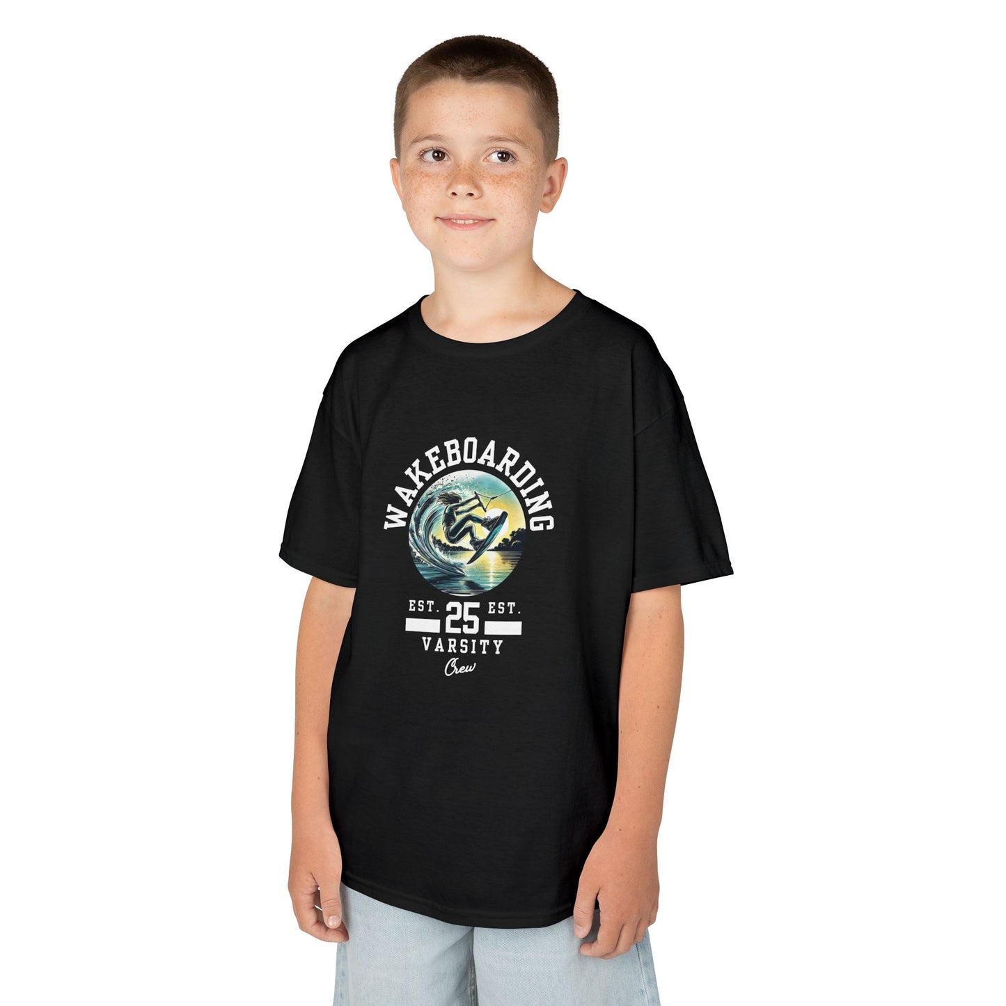Wakeboard Kinder T-Shirt - "Wakeboard Varsity Crew"