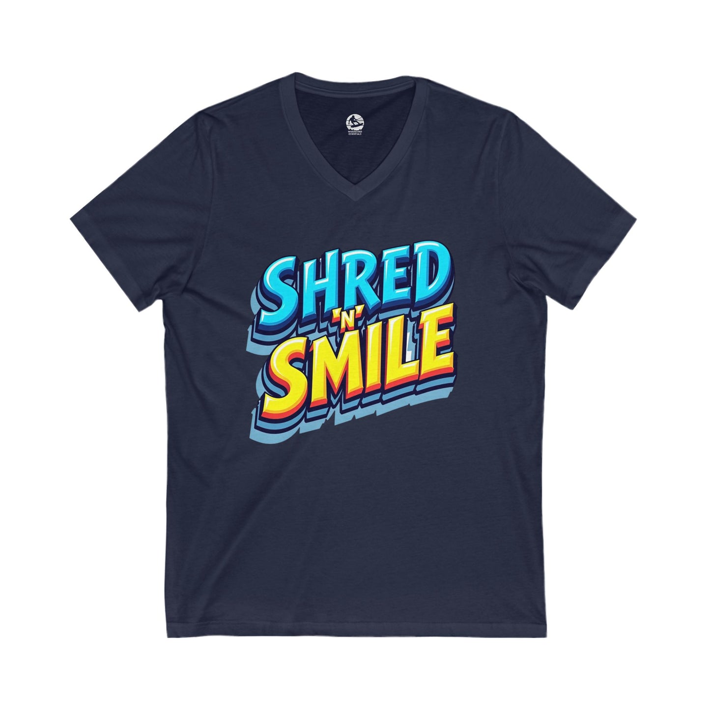 Unisex V-Neck T-Shirt "SHRED 'N' SMILE"