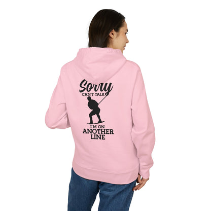 Unisex Hoodie „Sorry, can’t talk – I’m on another line“