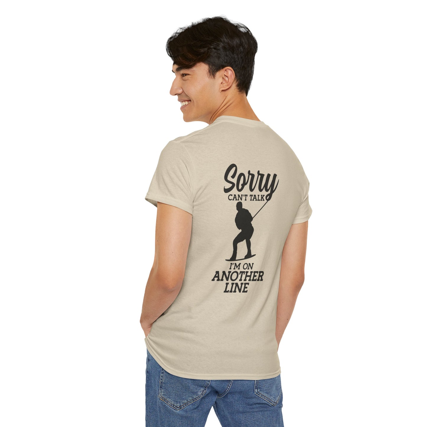 Wakeboard T-Shirt - "Sorry, can't talk - I'm on another line"