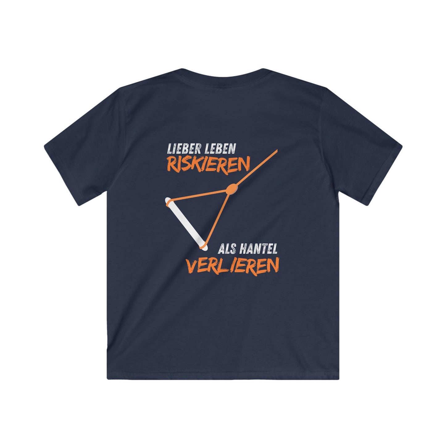 Kinder Wakeboard T-Shirt - "Lieber Leben riskieren, als Hantel verlieren“