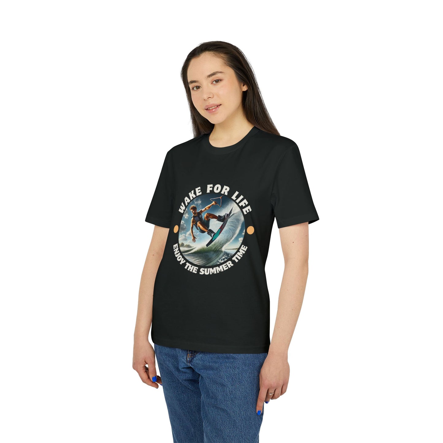 Nachhaltiges Wakeboard T-Shirt - "Wake for Life - Enjoy the Summer Time"