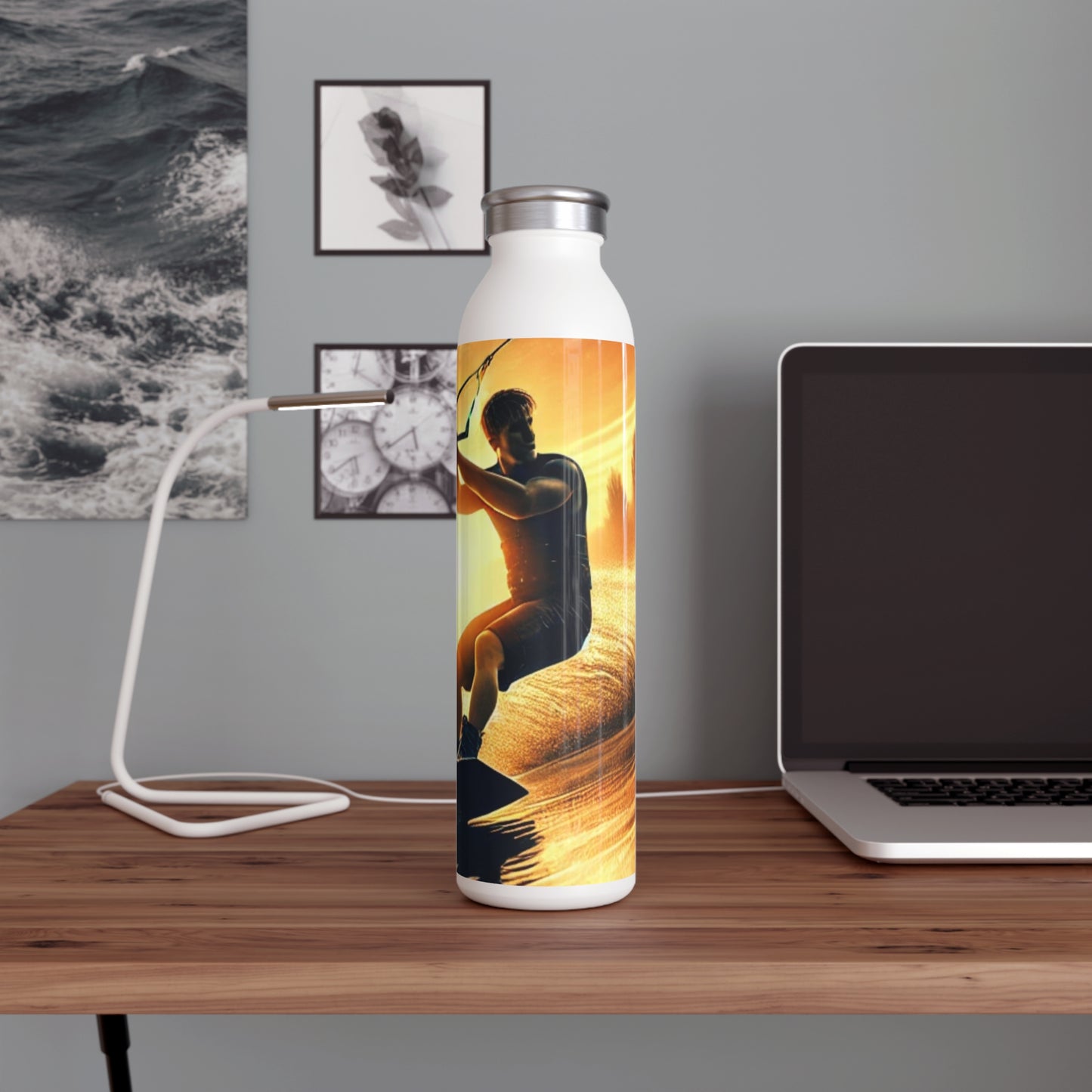 Wasserflasche Edelstahl Wakeboarder "Sunset Vibes"