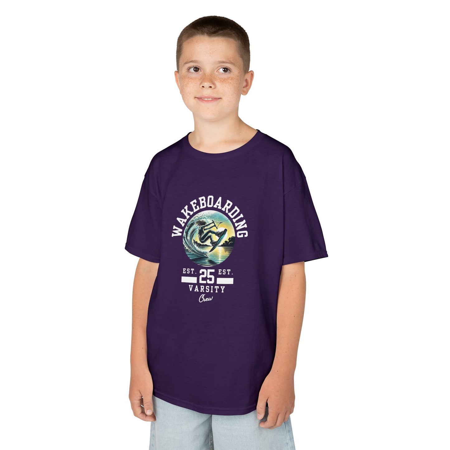 Wakeboard Kinder T-Shirt - "Wakeboard Varsity Crew"