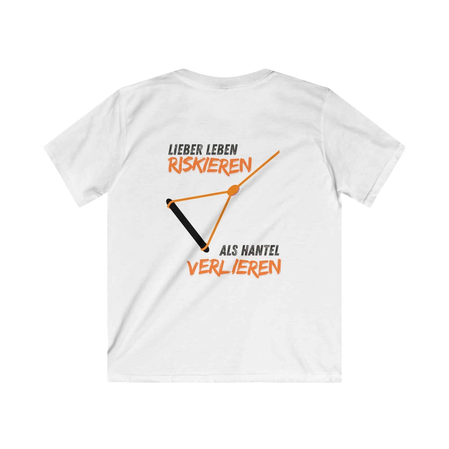 Kinder Wakeboard T-Shirt - "Lieber Leben riskieren, als Hantel verlieren“