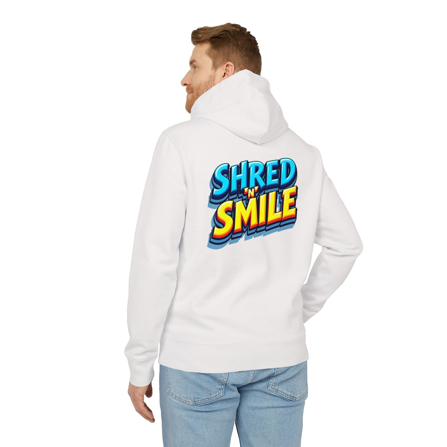 Premium Unisex Hoodie "SHRED 'N' SMILE" - Grafitti Coloured