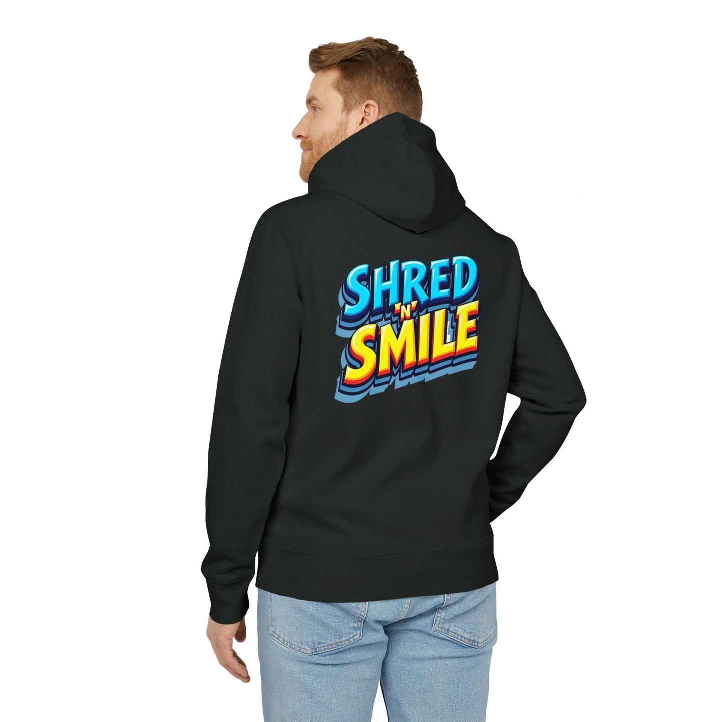 Premium Unisex Hoodie "SHRED 'N' SMILE" - Grafitti Coloured