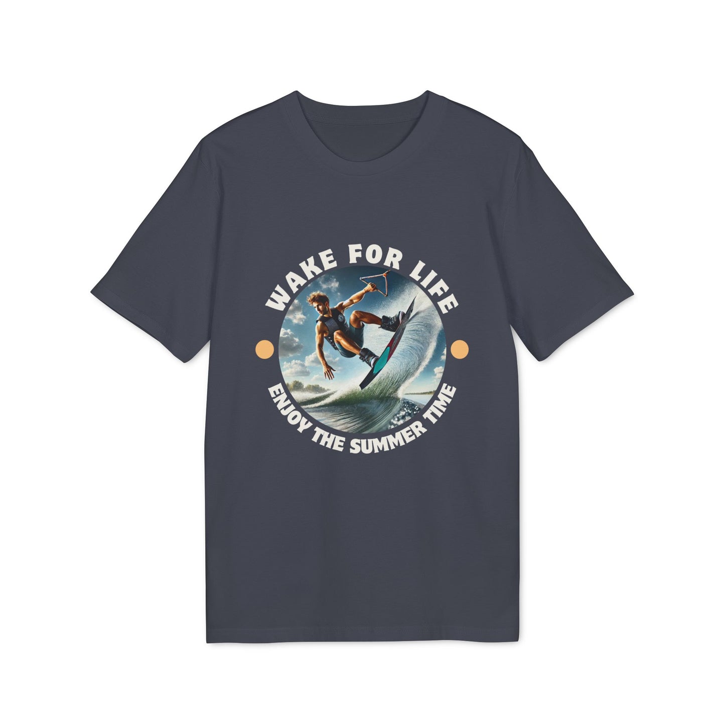 Nachhaltiges Wakeboard T-Shirt - "Wake for Life - Enjoy the Summer Time"
