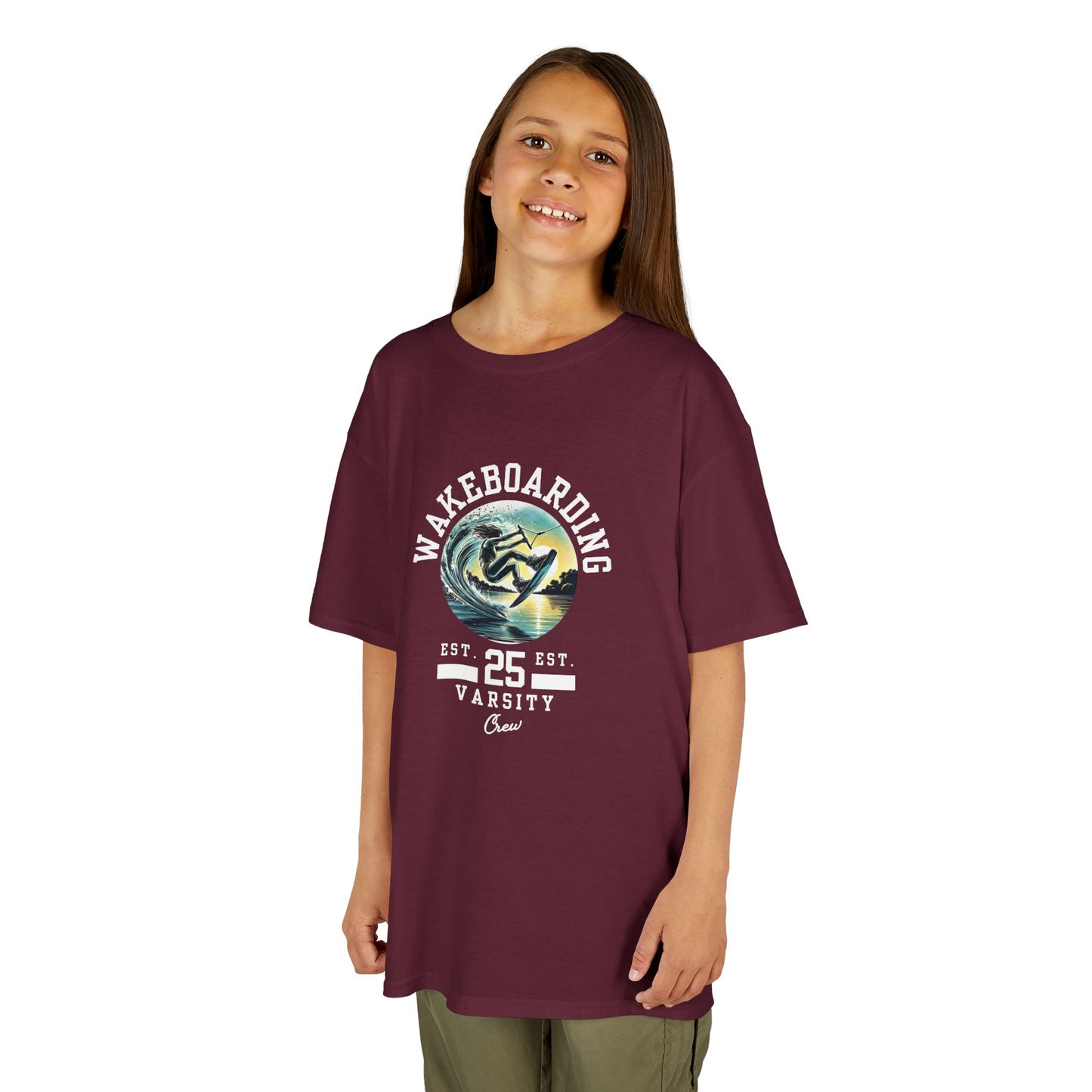 Wakeboard Kinder T-Shirt - "Wakeboard Varsity Crew"