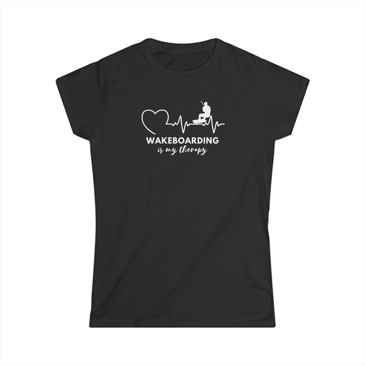 Wakeboard T-Shirt for Women - "Wakeboarding is my Therapy"