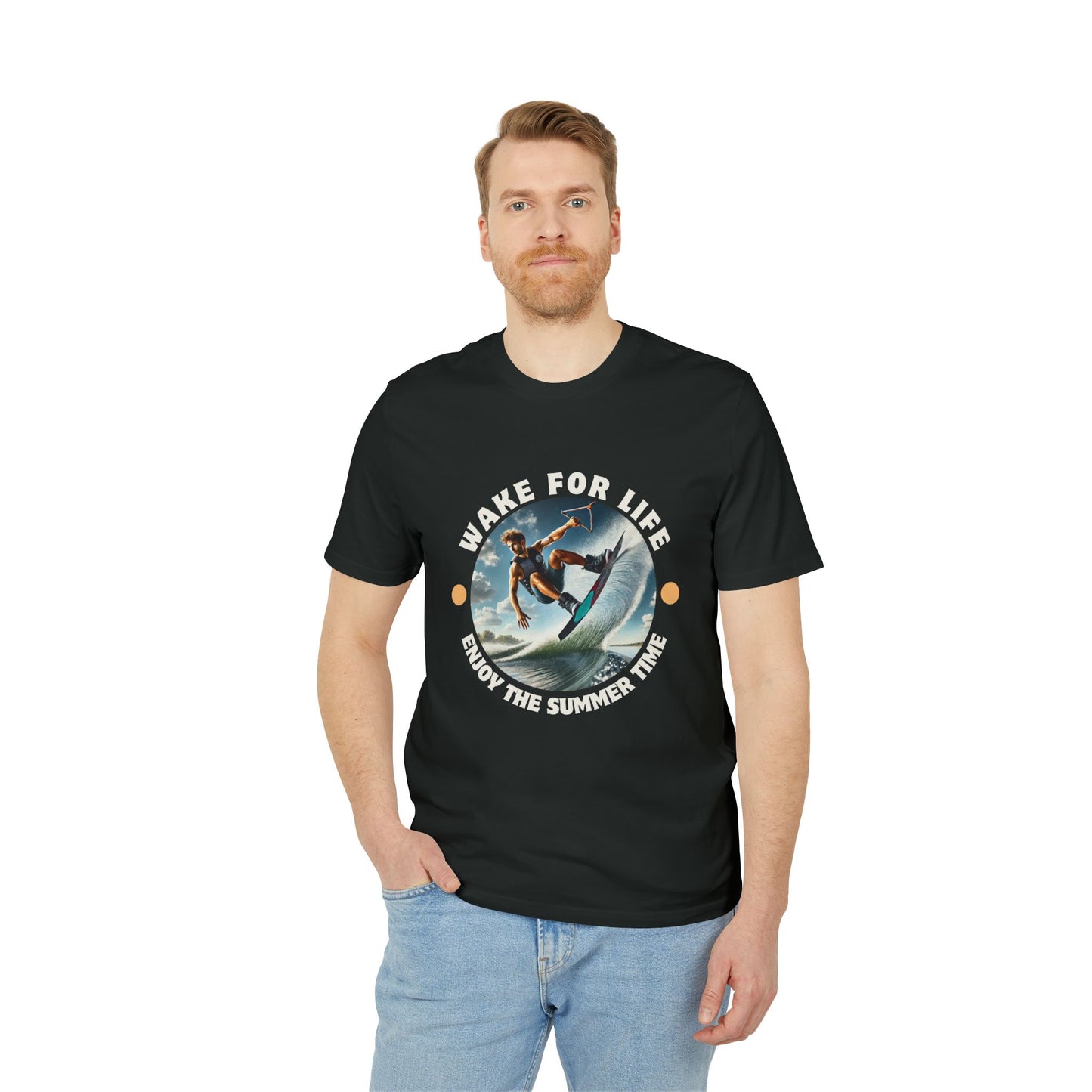 Nachhaltiges Wakeboard T-Shirt - "Wake for Life - Enjoy the Summer Time"