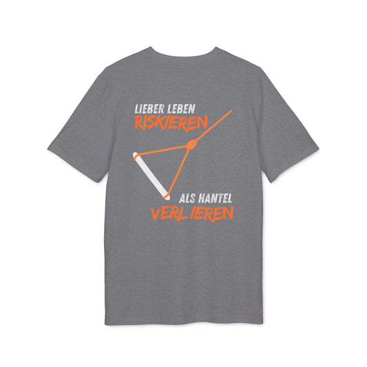Unisex Wakeboard T-Shirt "Lieber Leben riskieren, als Hantel verlieren"