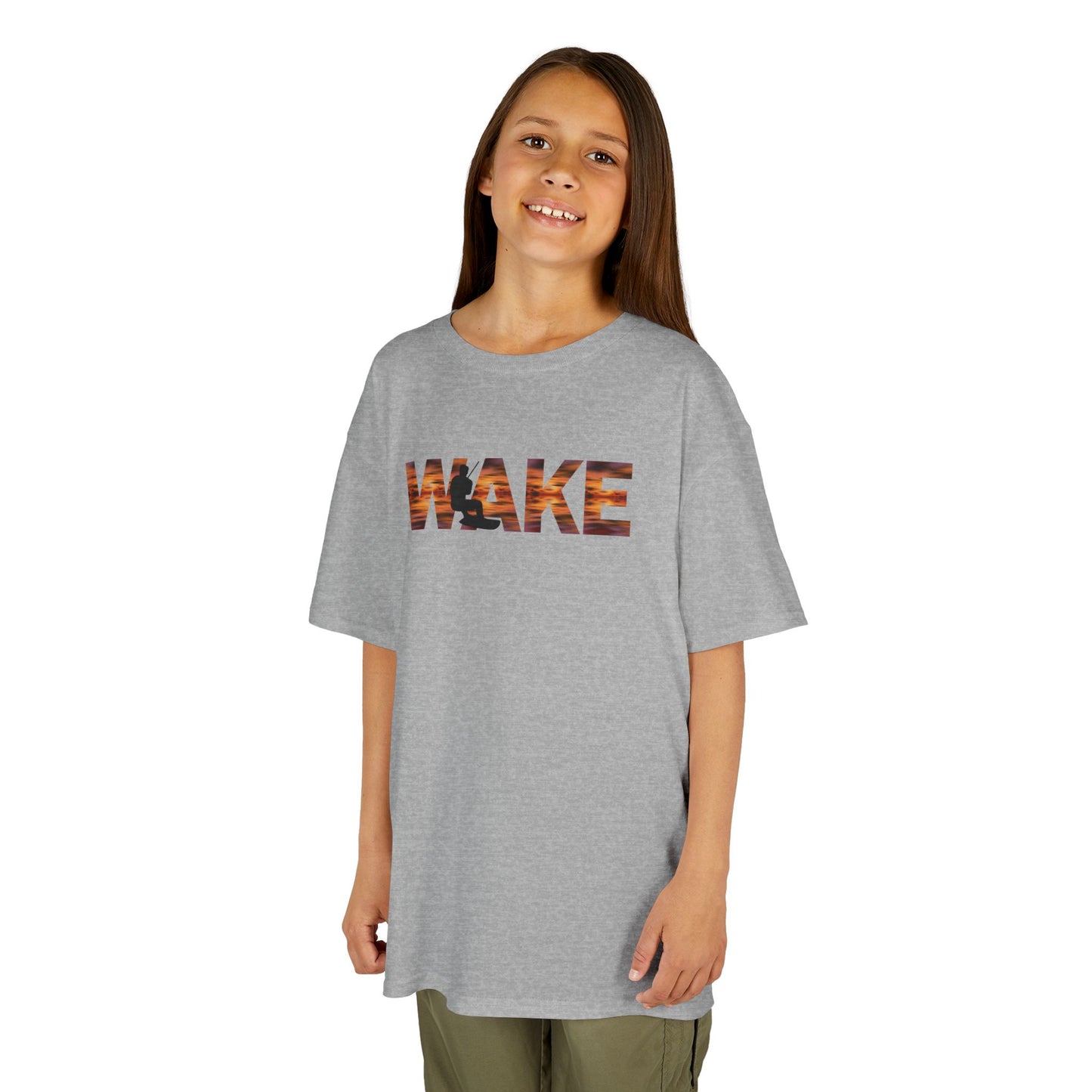 Kinder T-Shirt - "WAKE“ in Sunset Colours