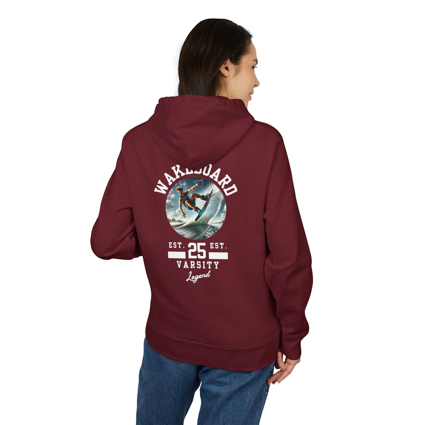 Unisex Hoodie "Wakeboard Varsity Legend"
