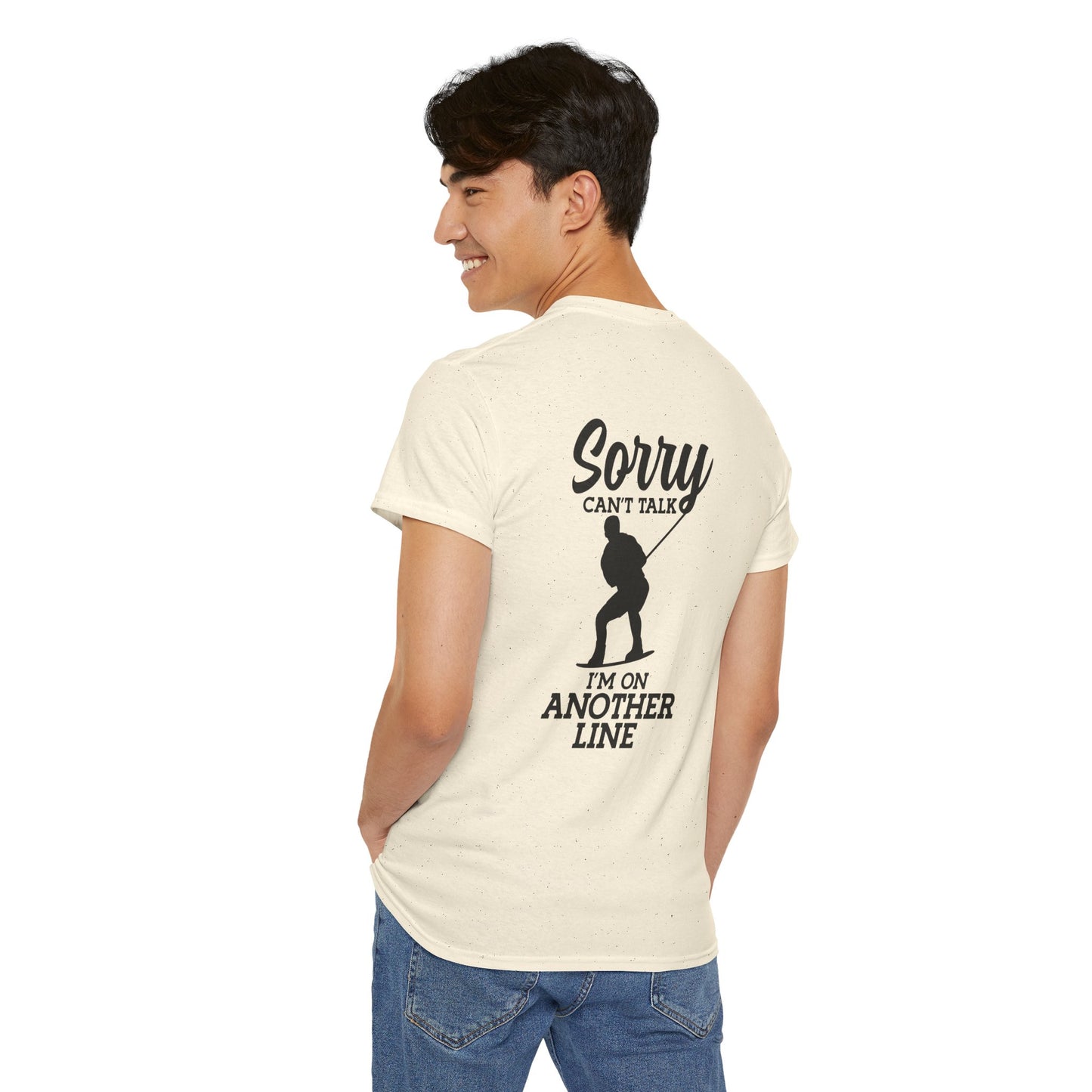 Wakeboard T-Shirt - "Sorry, can't talk - I'm on another line"