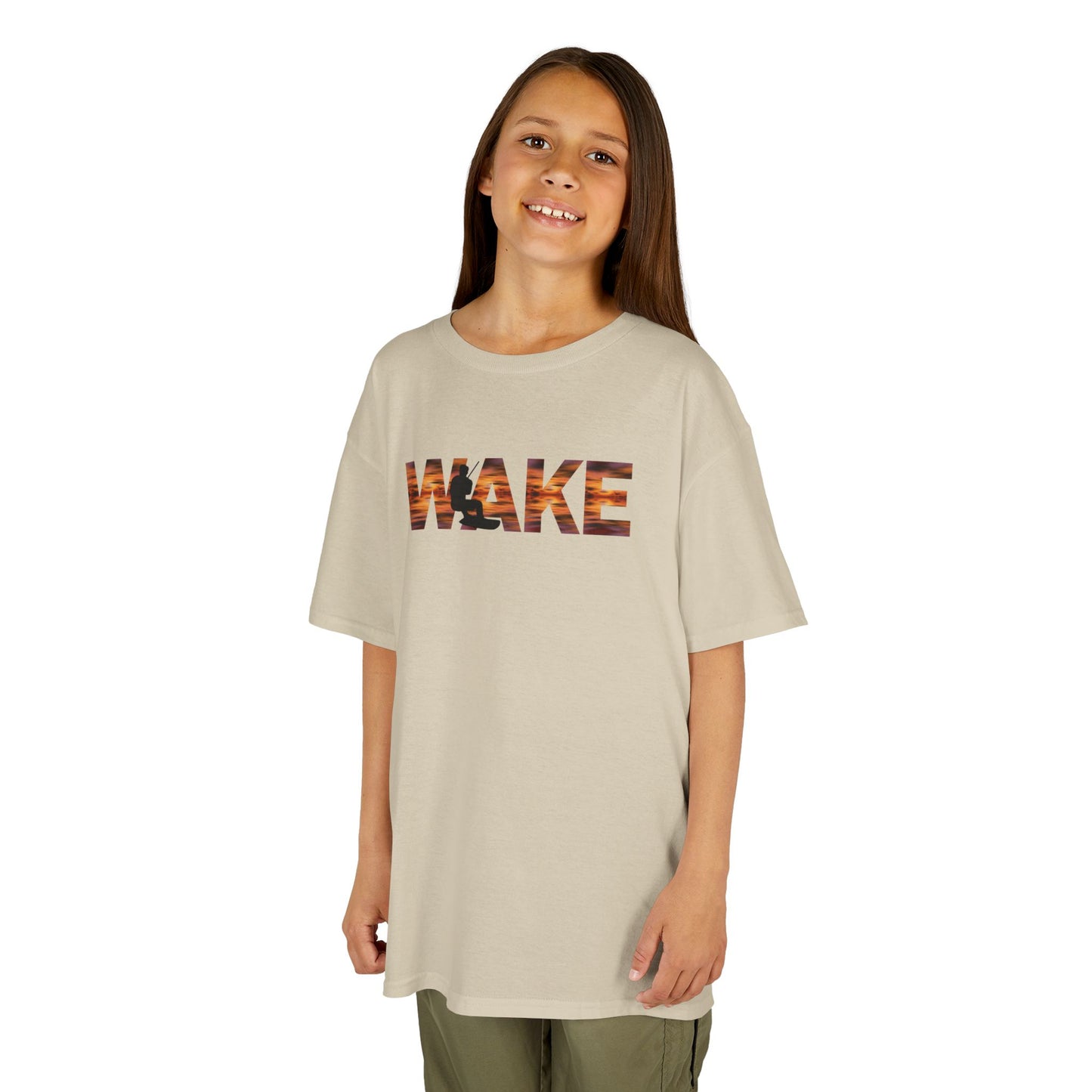 Kinder T-Shirt - "WAKE“ in Sunset Colours
