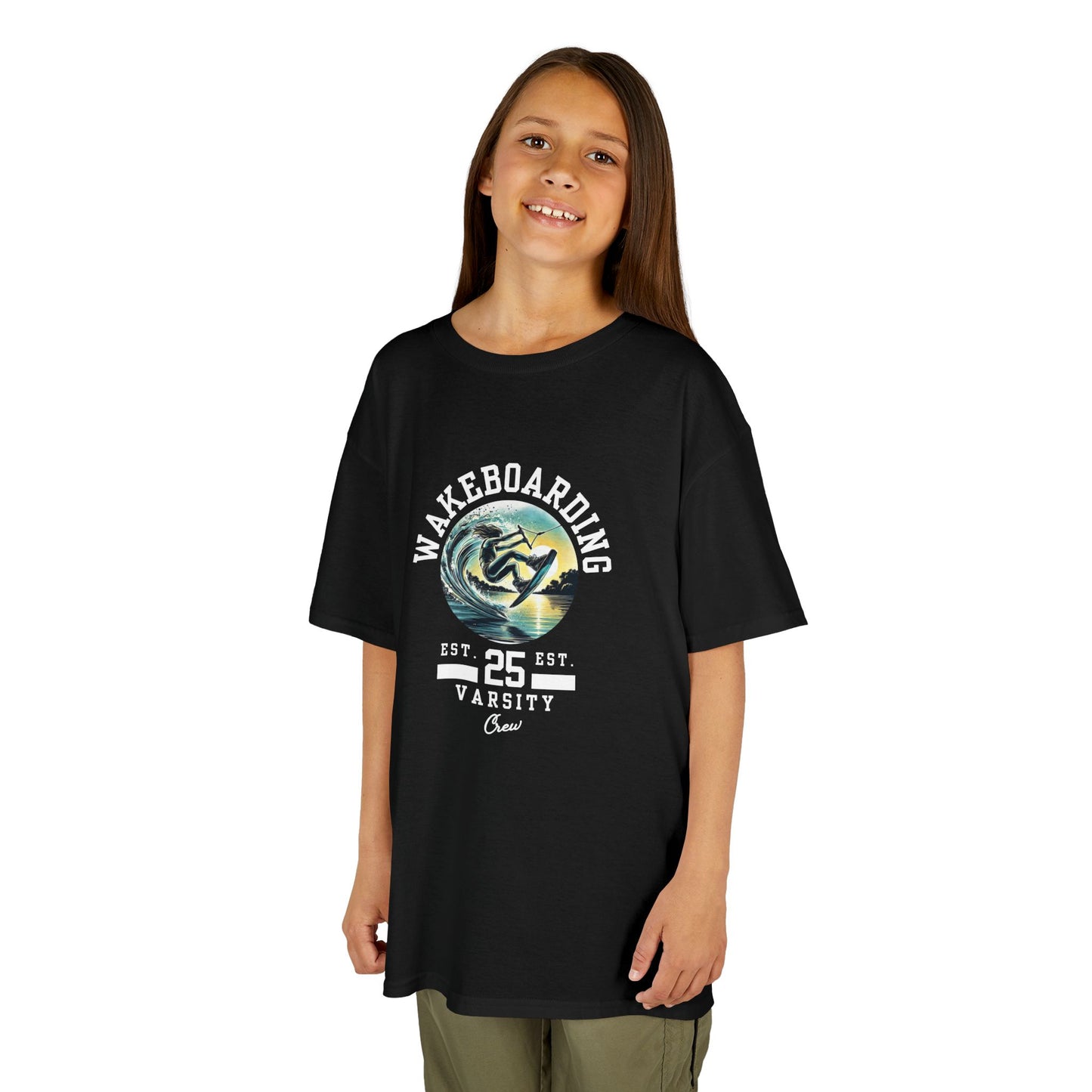Wakeboard Kinder T-Shirt - "Wakeboard Varsity Crew"