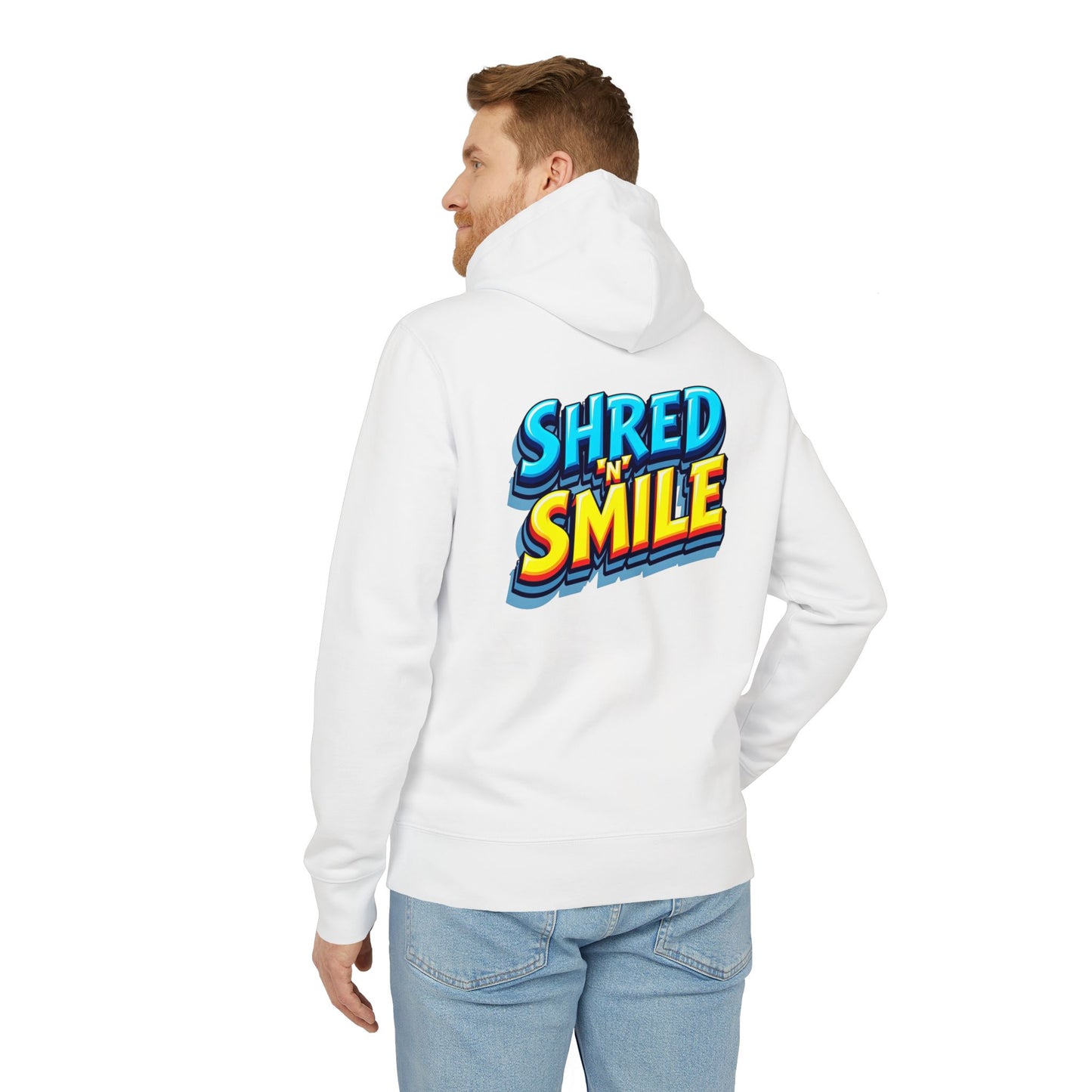 Premium Unisex Hoodie "SHRED 'N' SMILE" - Grafitti Coloured