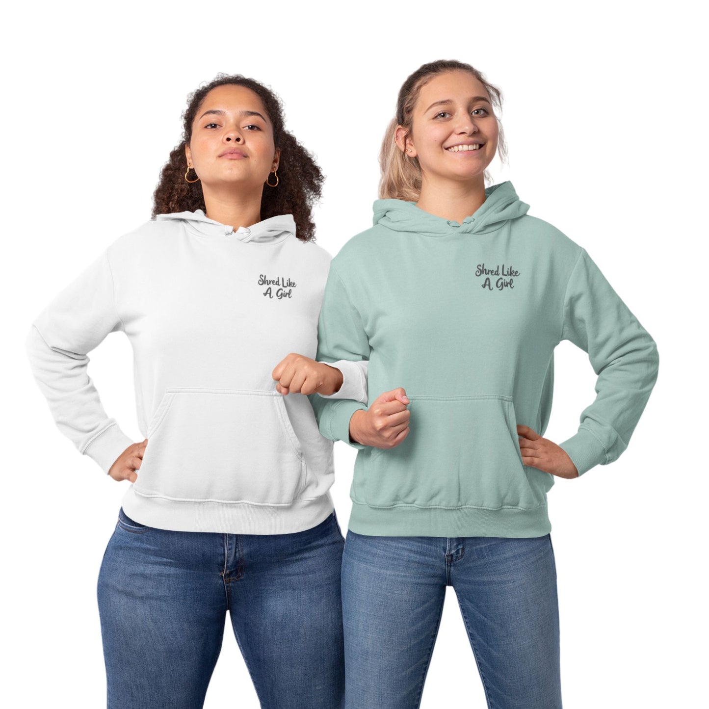 Nachhaltiger Frauen-Hoodie "Shred Like A Girl"