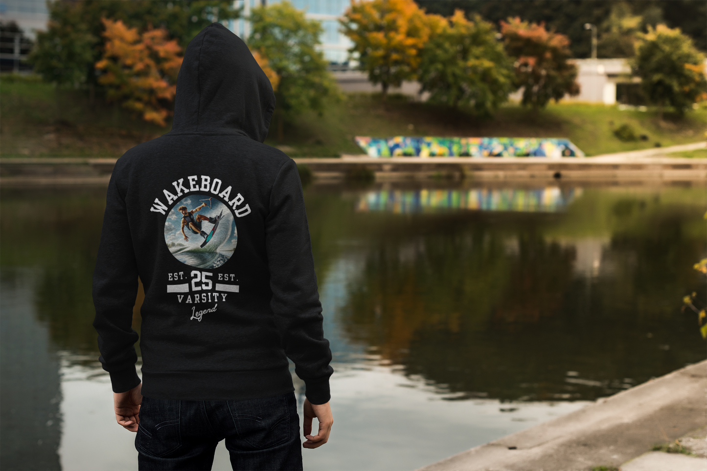 Unisex Hoodie "Wakeboard Varsity Legend"