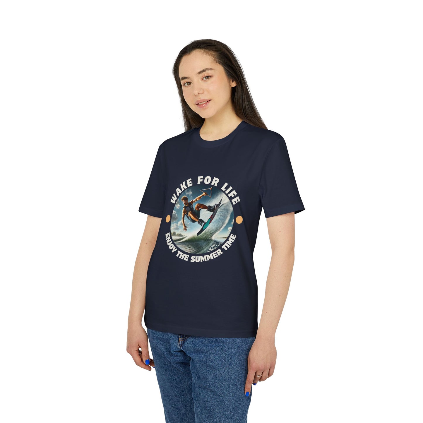 Nachhaltiges Wakeboard T-Shirt - "Wake for Life - Enjoy the Summer Time"