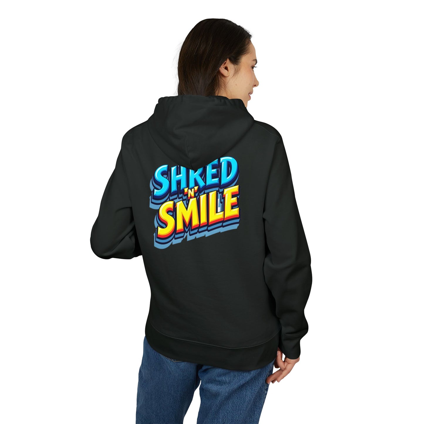 Premium Unisex Hoodie "SHRED 'N' SMILE" - Grafitti Coloured