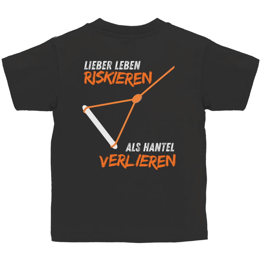 Kinder Wakeboard T-Shirt "Lieber Leben riskieren als Hantel verlieren"