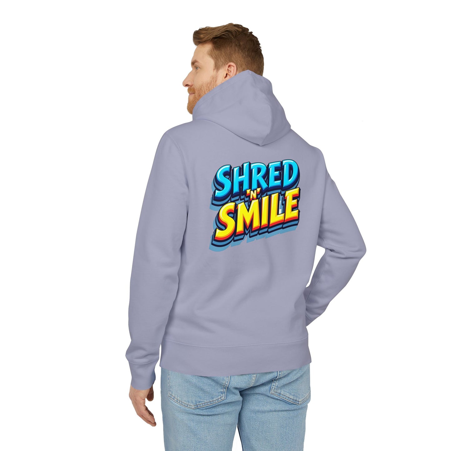 Premium Unisex Hoodie "SHRED 'N' SMILE" - Grafitti Coloured