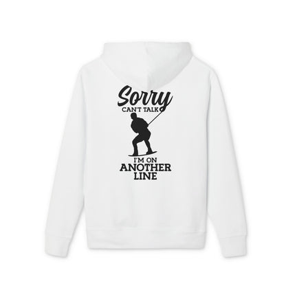 Unisex Hoodie „Sorry, can’t talk – I’m on another line“