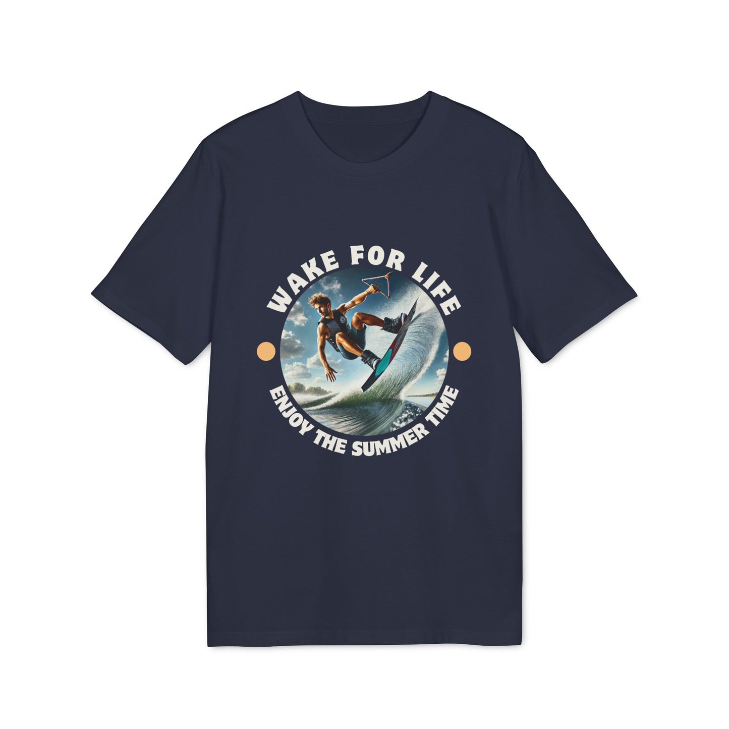 Nachhaltiges Wakeboard T-Shirt - "Wake for Life - Enjoy the Summer Time"