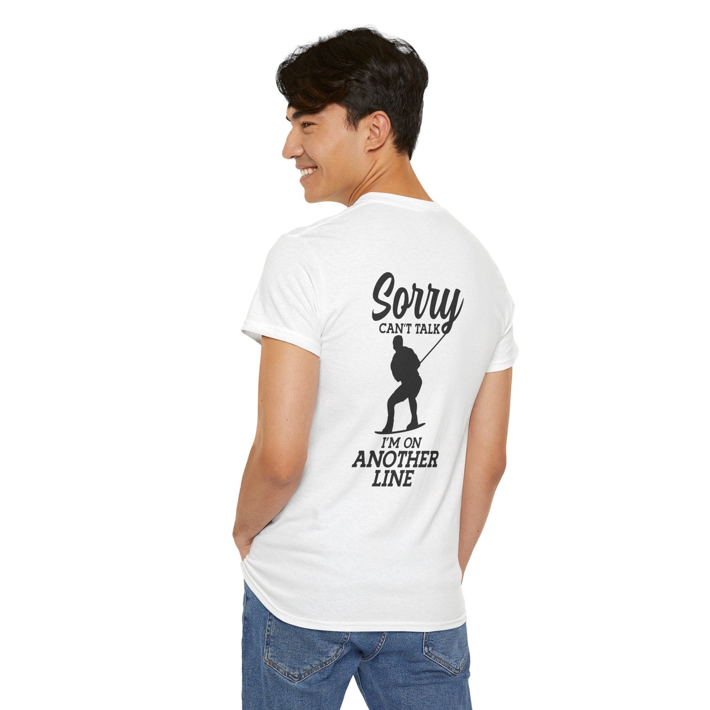Wakeboard T-Shirt - "Sorry, can't talk - I'm on another line"
