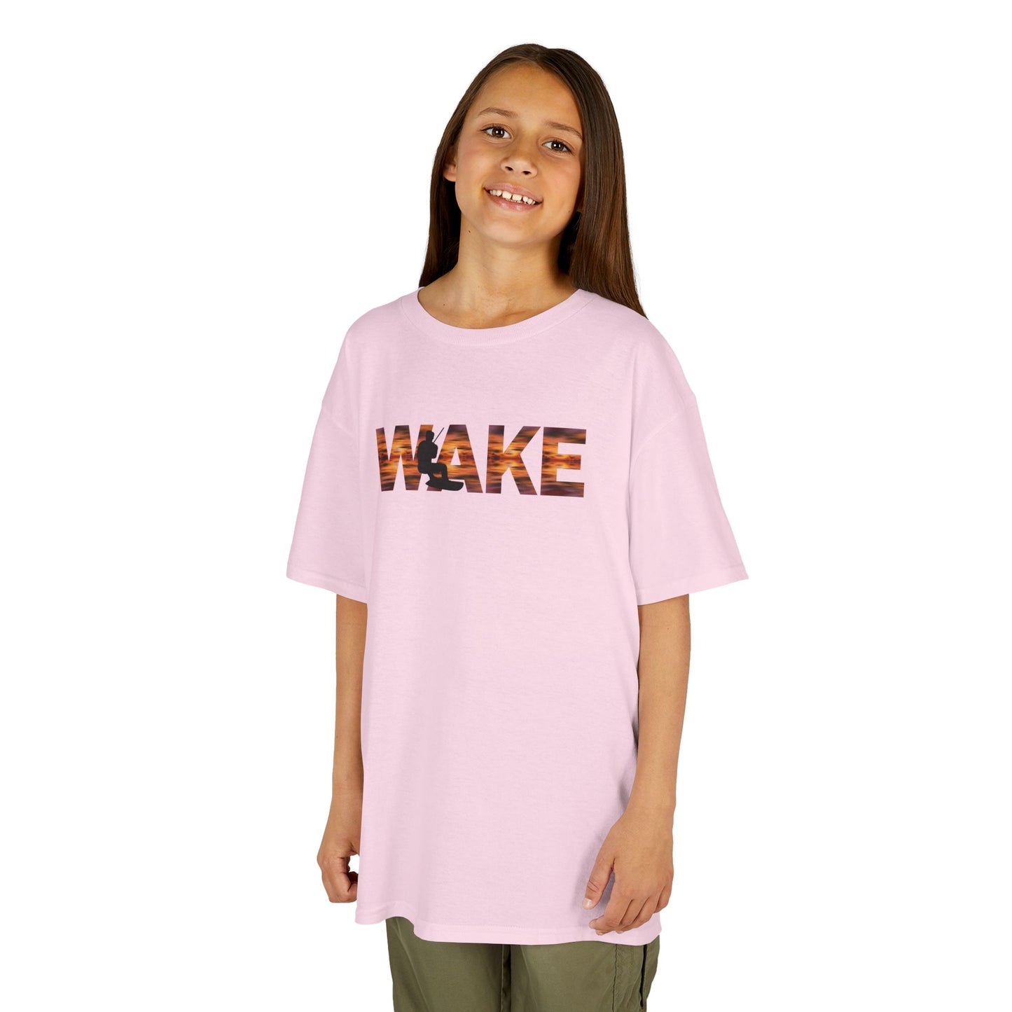 Kinder T-Shirt - "WAKE“ in Sunset Colours