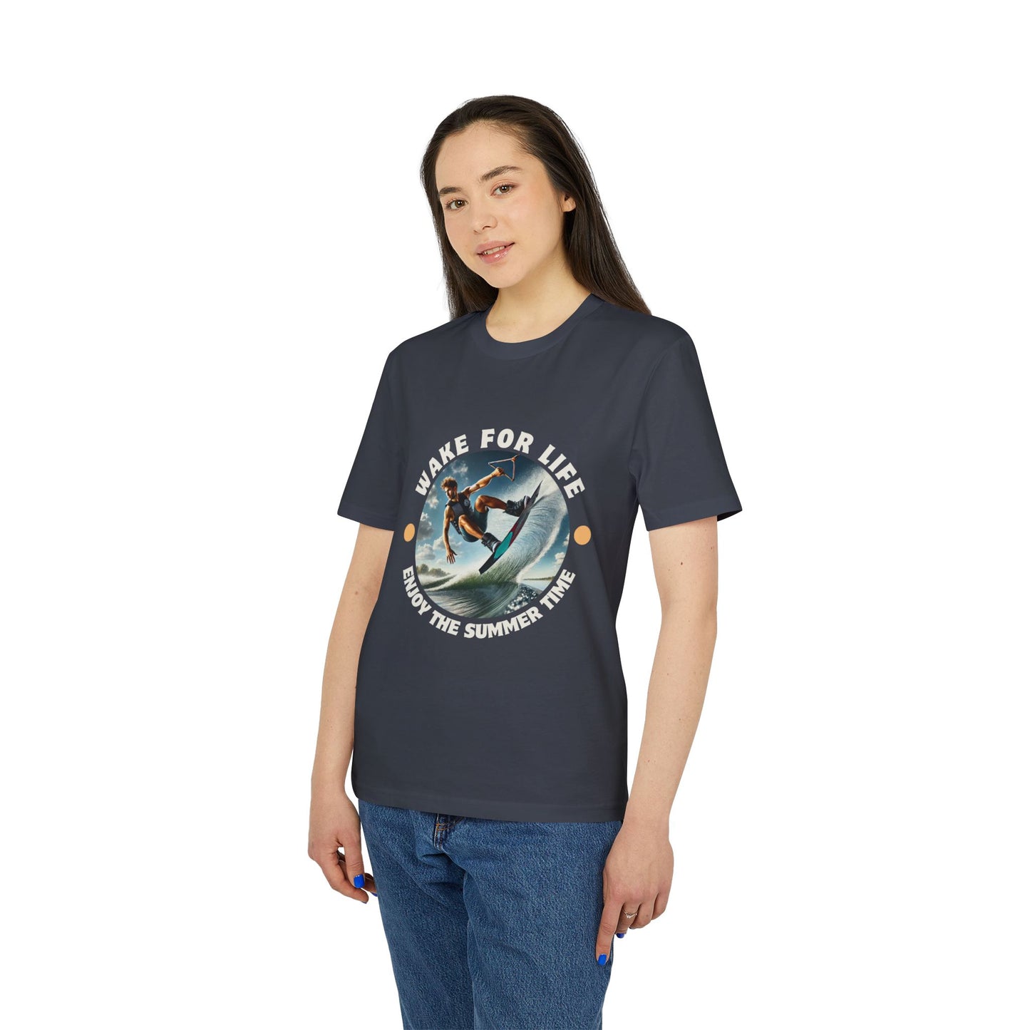Nachhaltiges Wakeboard T-Shirt - "Wake for Life - Enjoy the Summer Time"