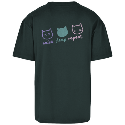 Damen Oversize T-Shirt Wake.Sleep.Repeat
