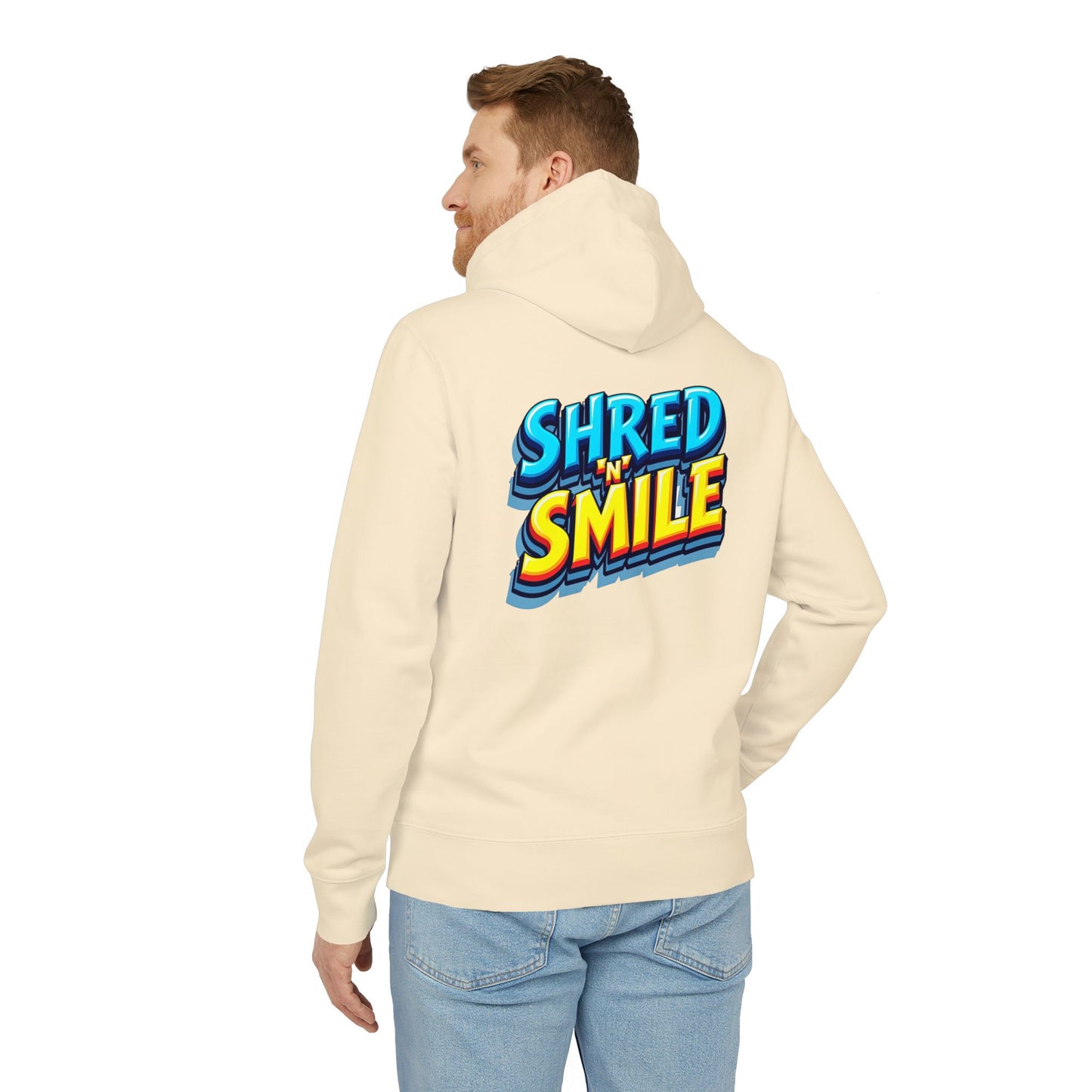 Premium Unisex Hoodie "SHRED 'N' SMILE" - Grafitti Coloured