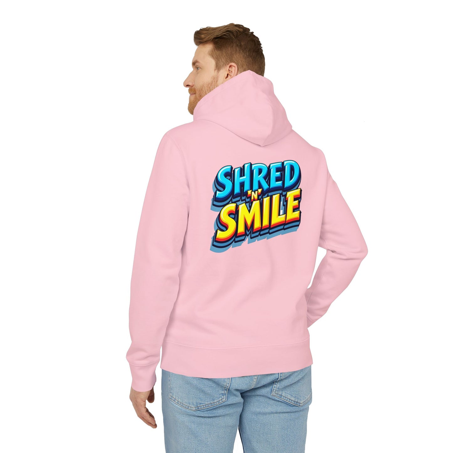 Premium Unisex Hoodie "SHRED 'N' SMILE" - Grafitti Coloured