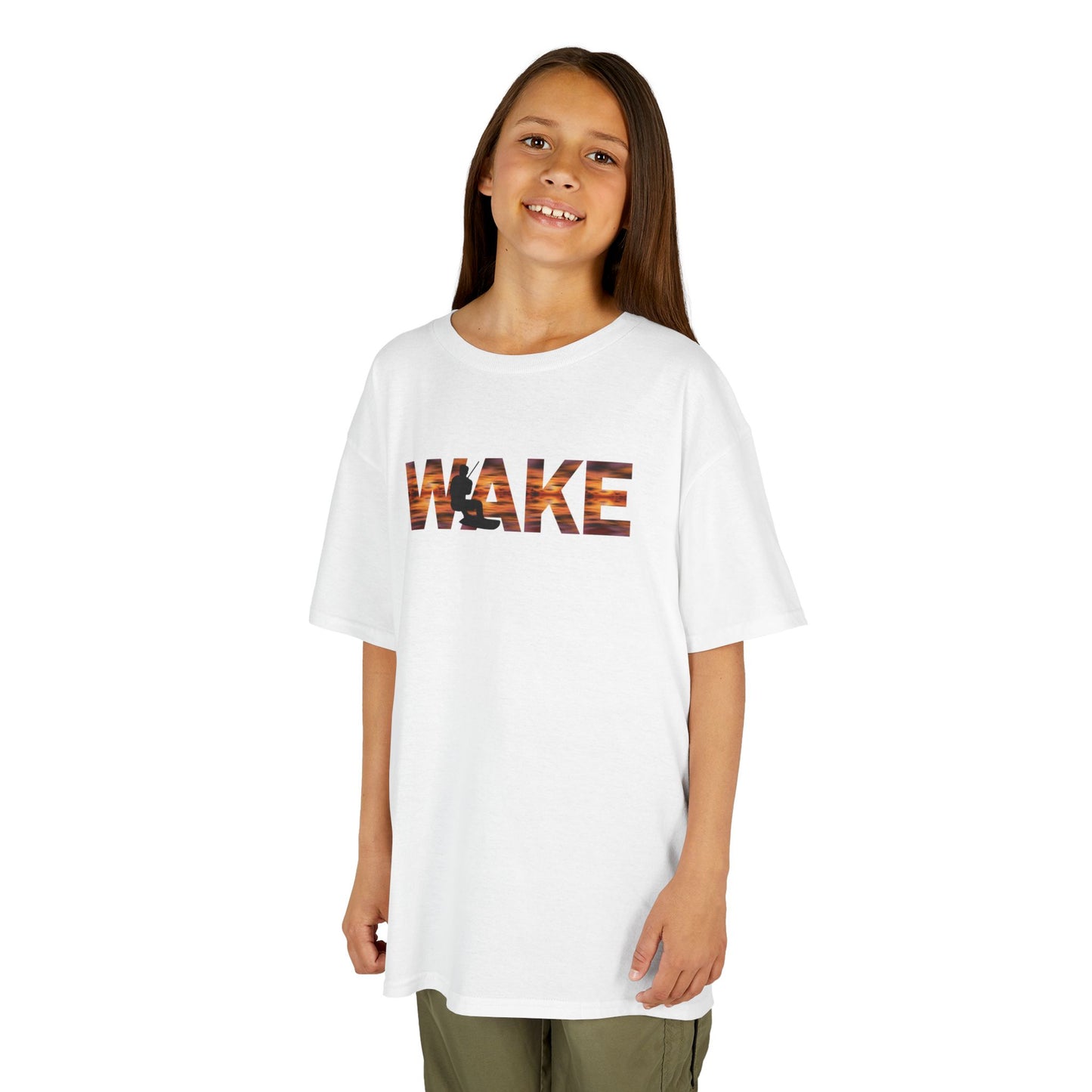Kinder T-Shirt - "WAKE“ in Sunset Colours