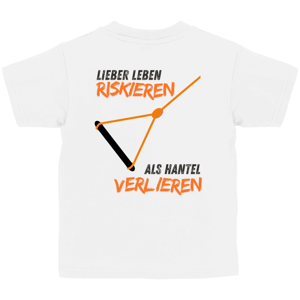 Kinder Wakeboard T-Shirt "Lieber Leben riskieren als Hantel verlieren"