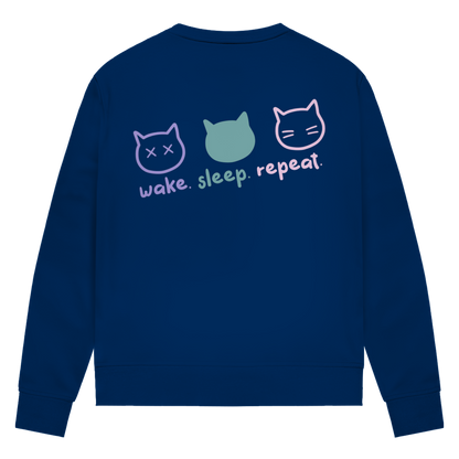 Damen Premium Bio Sweatshirt "Wake.Sleep.Repeat"