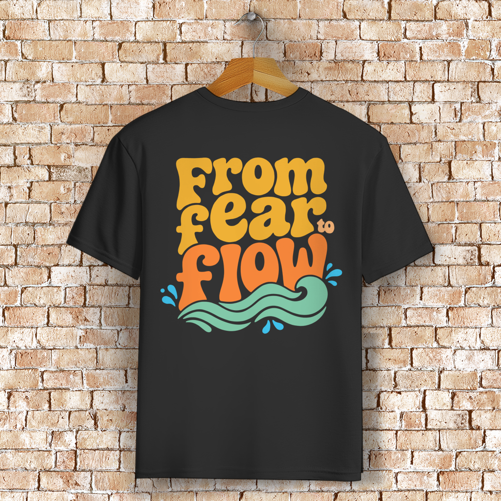 Wakeboard T-Shirt "From Fear To Flow" von Wakeboard Essentials.