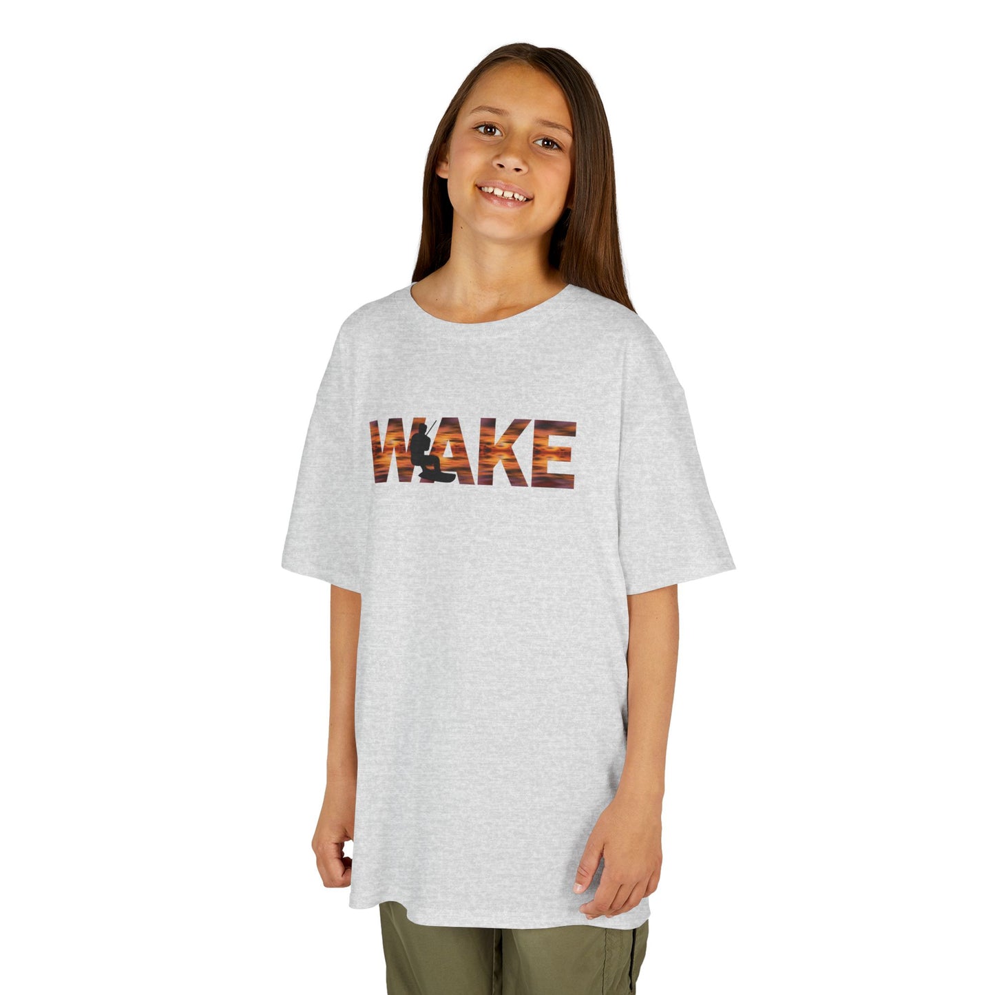 Kinder T-Shirt - "WAKE“ in Sunset Colours