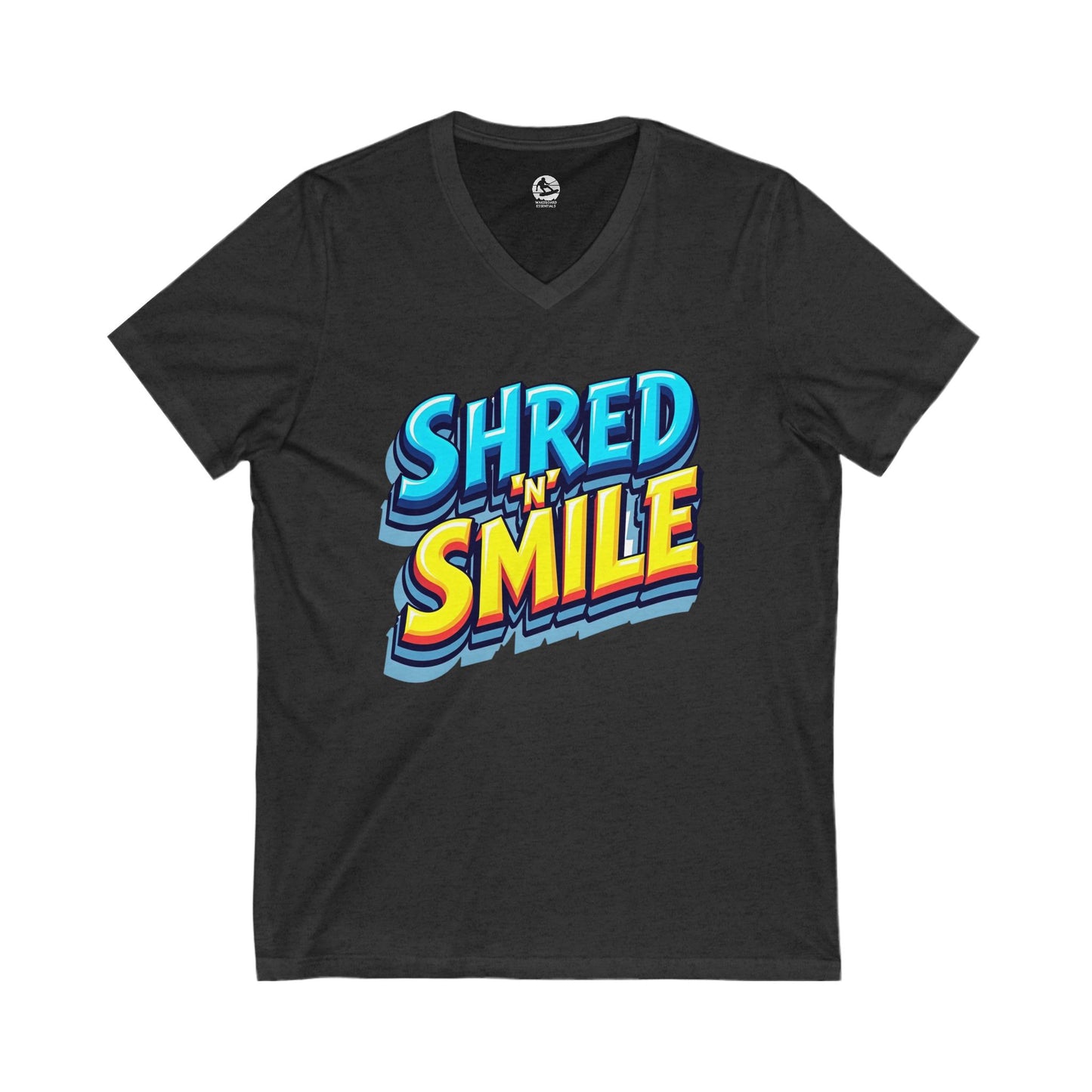 Unisex V-Neck T-Shirt "SHRED 'N' SMILE"