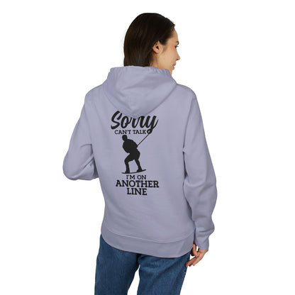 Unisex Hoodie „Sorry, can’t talk – I’m on another line“