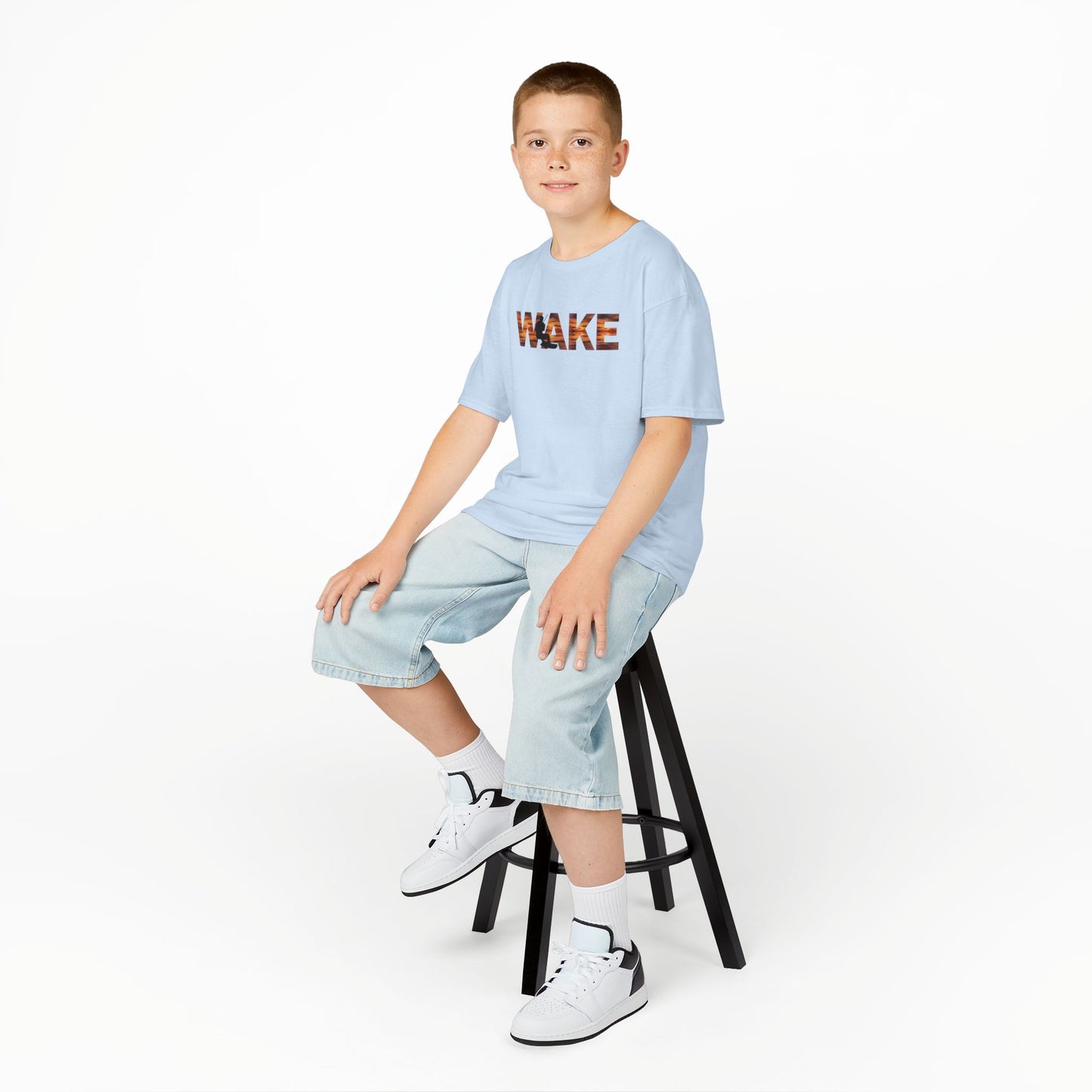 Kinder T-Shirt - "WAKE“ in Sunset Colours