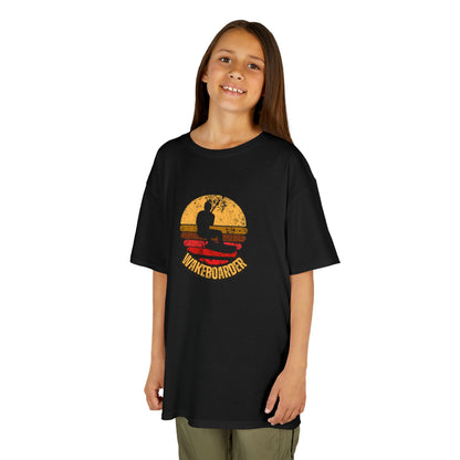 Kinder Wakeboard T-Shirt "Wakeboarder Sunset"