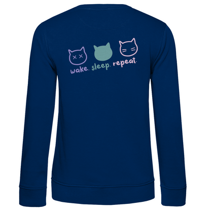 Damen Premium Bio Sweatshirt "Wake.Sleep.Repeat"