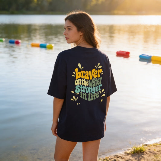 Braver On The Water Stronger In Life - Oversize T-Shirt (Unisex)
